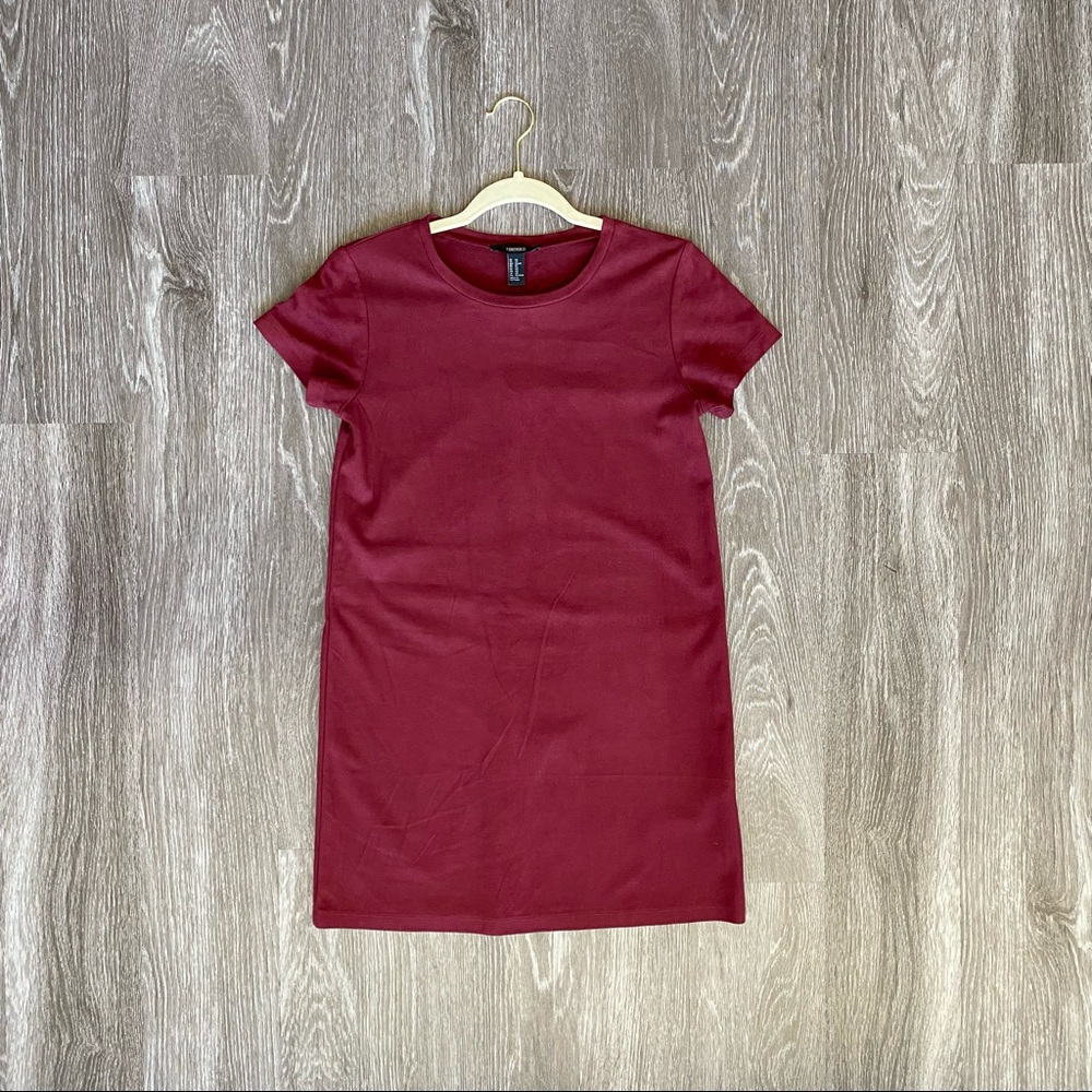 Maroon T-Shirt Dress